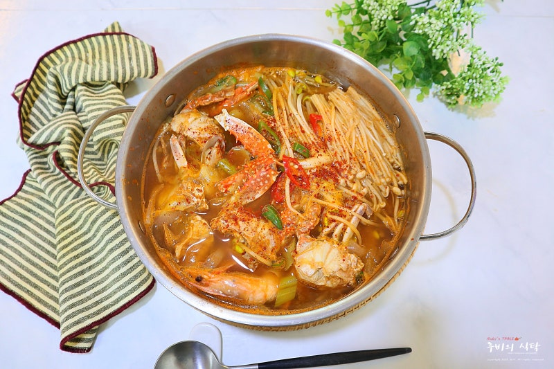 냉동 꽃게탕 끓이는법 꽃게탕 양념 꽃게찌개 레시피 꽃게요리