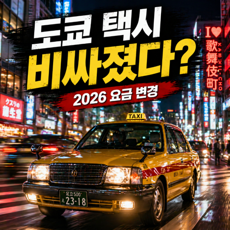 도쿄 택시 요금 인상 2026 총정리 (얼마나 비싸졌을까?)