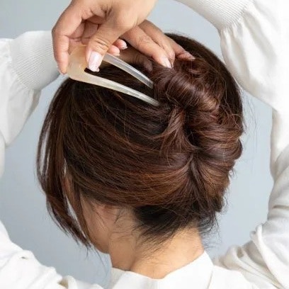 U자 비녀 꽂는법 단발머리 긴머리 예쁘게 묶는법