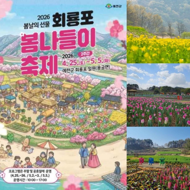  2026 예천 회룡포 봄나들이 축제 기본정보 체험 전망대 경북 5월축제 추천