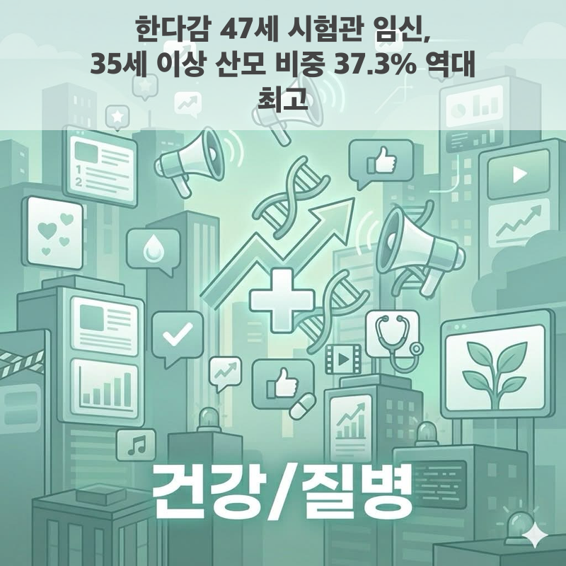 한다감 47세 시험관 임신, 35세 이상 산모 비중 37.3% 역대 최고