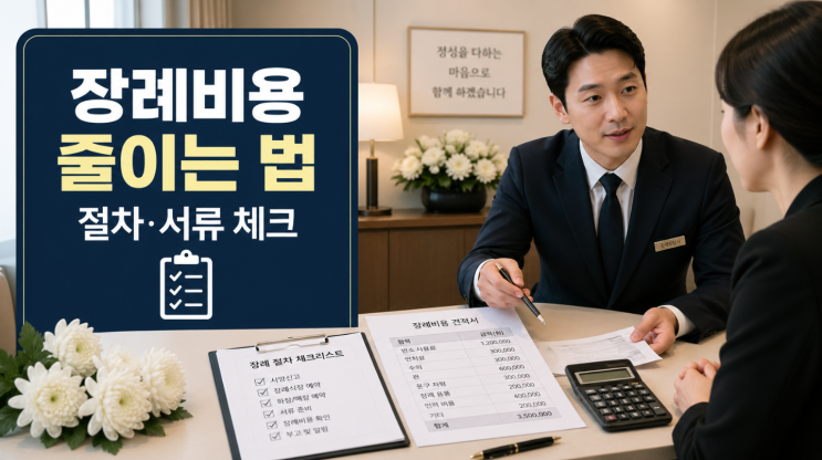  장례비용 줄이는 법, 절차·서류·체크리스트