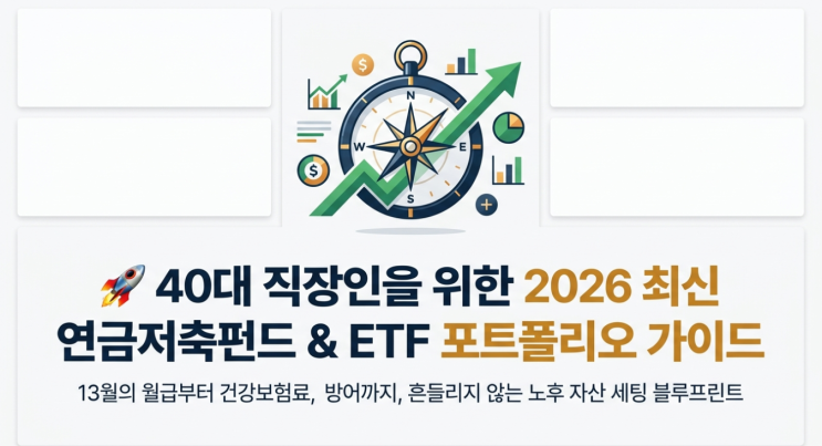  40대 직장인 연금저축펀드 ETF 포트폴리오 추천 가이드 (2026년 최신 절세 전략)
