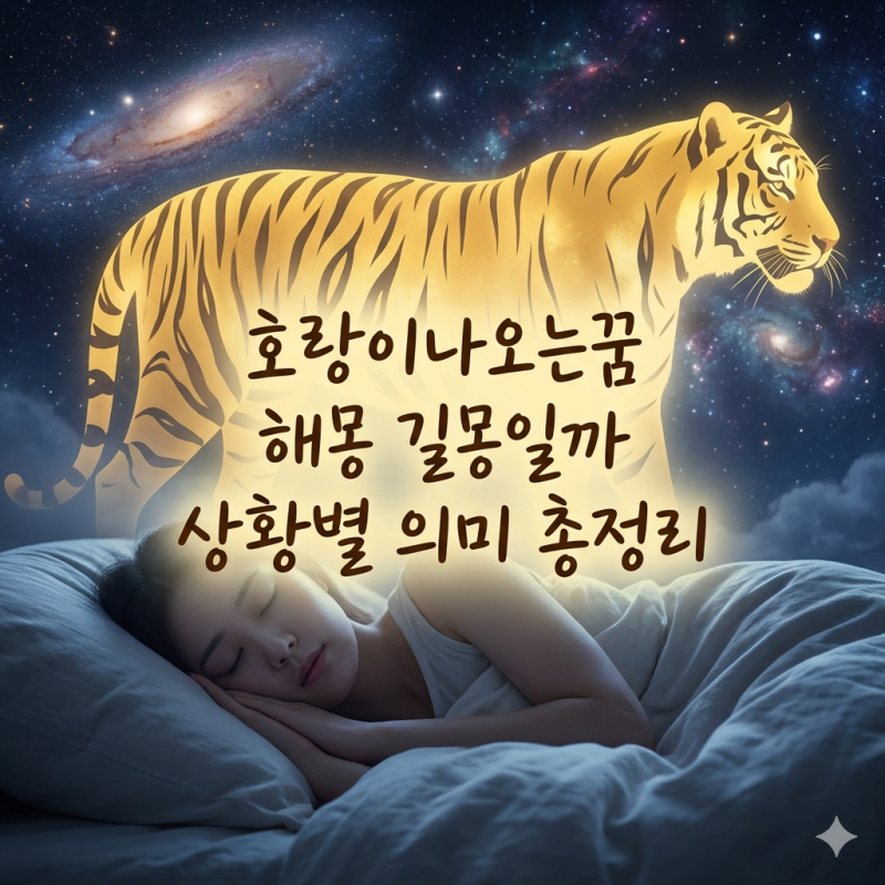 호랑이 나오는꿈 해몽일까 길몽일까 상황별 의미 총정리