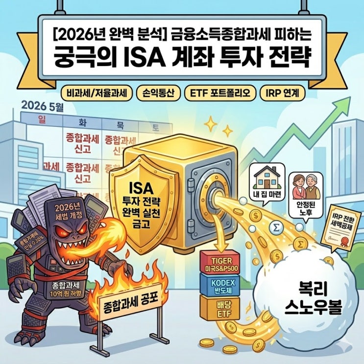  [2026 최신] 금융소득종합과세 피하는 완벽한 ISA 계좌 활용법 및 ETF 포트폴리오