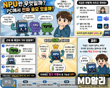  NPU란 무엇인가? 2026년 기준 PC에서 쓸모있을까?