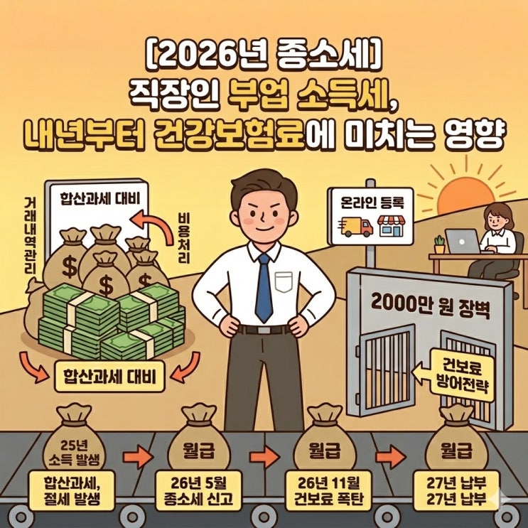  [2026년 종소세] 직장인 부업 소득세, 내년부터 건강보험료에 미치는 영향