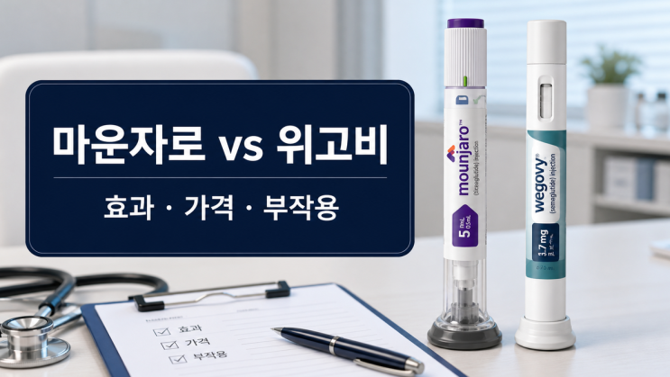  마운자로 위고비 차이, 효과·가격·부작용 비교
