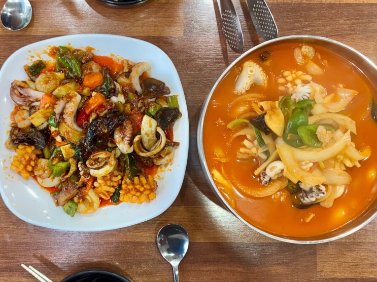  두정동 맛집 중국집 청해 | 술안주세트 팔보채 • 술국 먹으러 재방문 한 후기