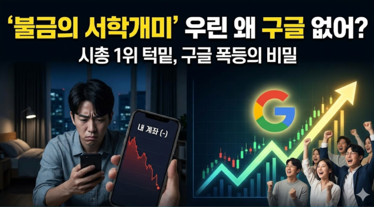  구글 시총 1위 턱 밑까지 왔는데...벼락거지 된 개미들, '불금의 서학개미'가 된 이유