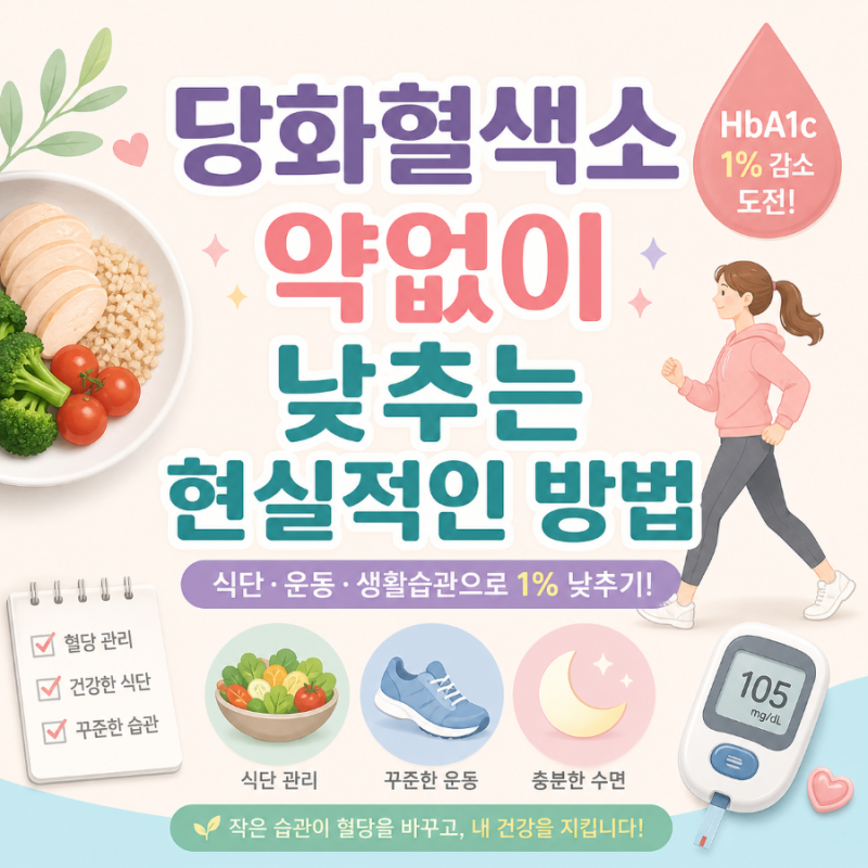 당화혈색소 약없이 낮추는 현실적인 방법,당화혈색소 검사 비용 / 시간 / 공복 여부, 당화혈....