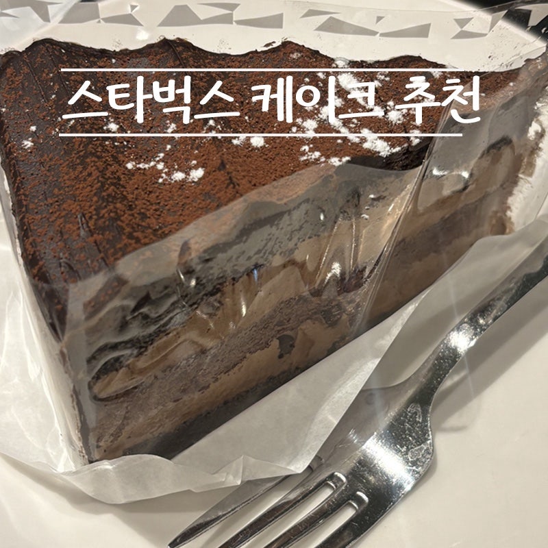[스타벅스 케이크 추천] 스타벅스 초코 케이크 초콜릿 크런치 케이크 내돈내산
