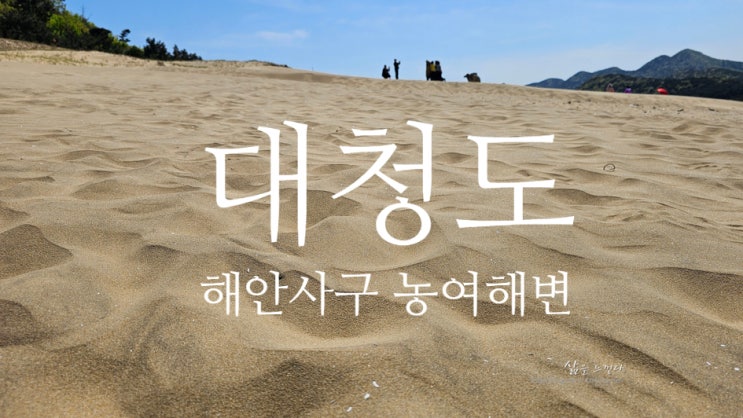 대청도 2박 3일 섬투어 1일차 옥죽동 해안<b>사구</b> 농여해변 홍어