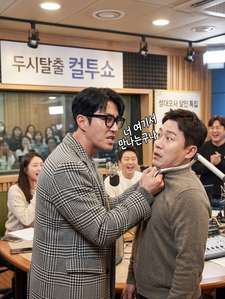 55세 차승원, 이재율 멱살 잡고 "너 여기서 만나는구나" 분노? 컬투쇼 패션