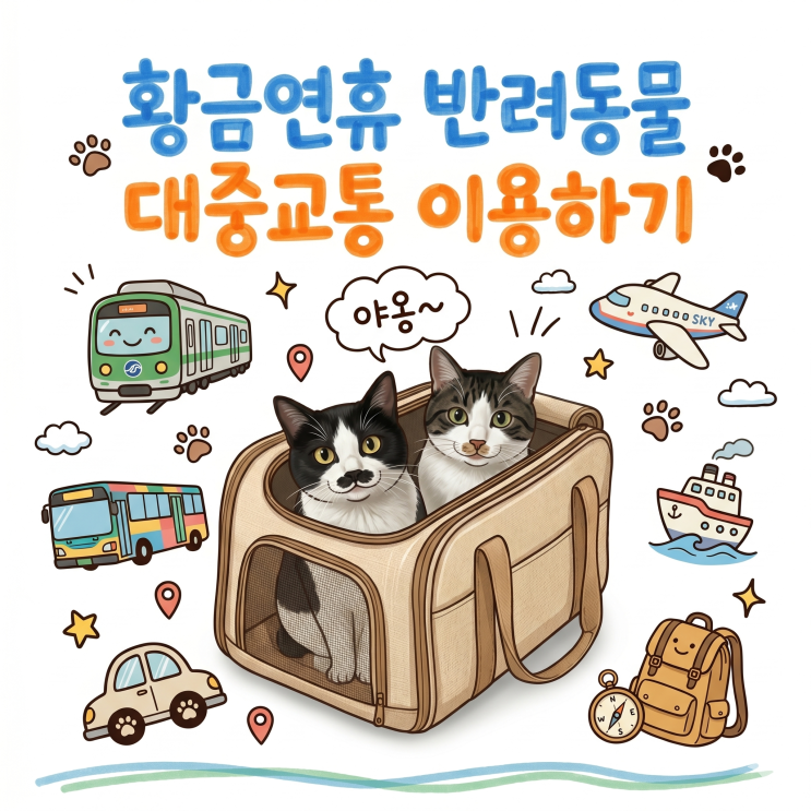  황금연휴 반려동물 대중교통 탑승 규정 총정리 (강아지·고양이·특수동물 포함)