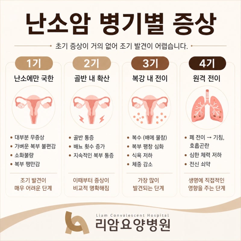 [대구ㆍ경북ㆍ경산 난소암 치료] 난소암 병기별 증상, 치료 방법, 치료 핵심과 BSD-2000 리암 난....