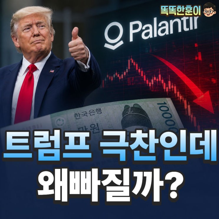  트럼프 극찬 기업 팔란티어 한화 32% 급락 이유?