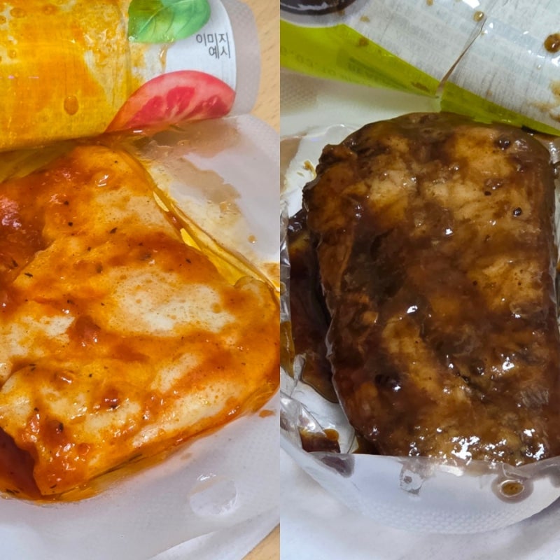 GS25 편의점 리얼프라이스 닭가슴살 토마토맛 블랙소이맛 솔직 후기