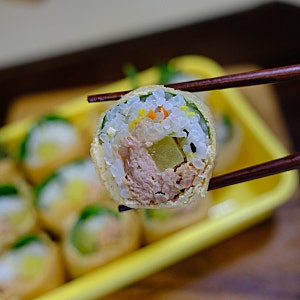 롤 유부초밥 만들기 김밥보다 쉬운 봄소풍 도시락