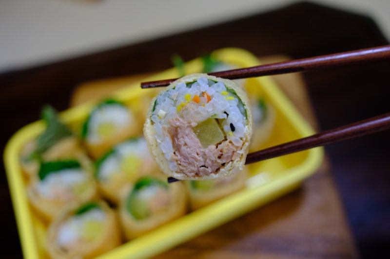 롤 유부초밥 만들기 김밥보다 쉬운 봄소풍 도시락