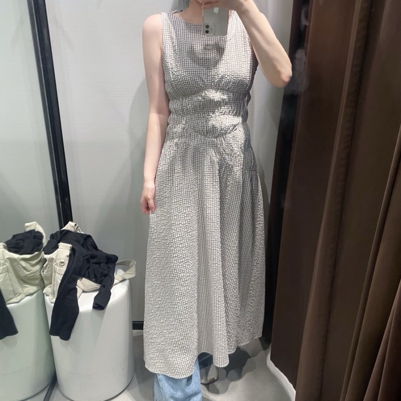 ZARA 자라 26SS 깅엄 체크 미디 원피스 후기 | 봄여름 편한 원피스 추천