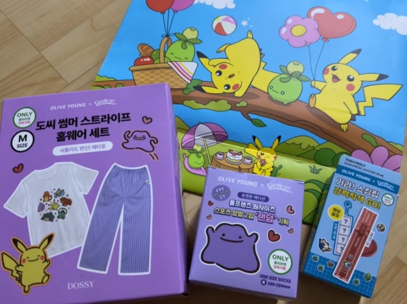 포켓몬 30주년 올리브영 포켓몬 콜라보 제품! 사은품 일회용 필름카메라/ 포켓몬 틴트, 홈웨....