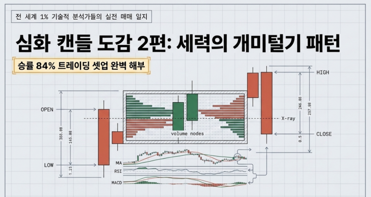  [심화 캔들 패턴 2편] 승률 84% 세력의 개미털기 패턴 완벽 해부 (스틱 샌드위치, 사다리 바닥형, 삼선 타격형)