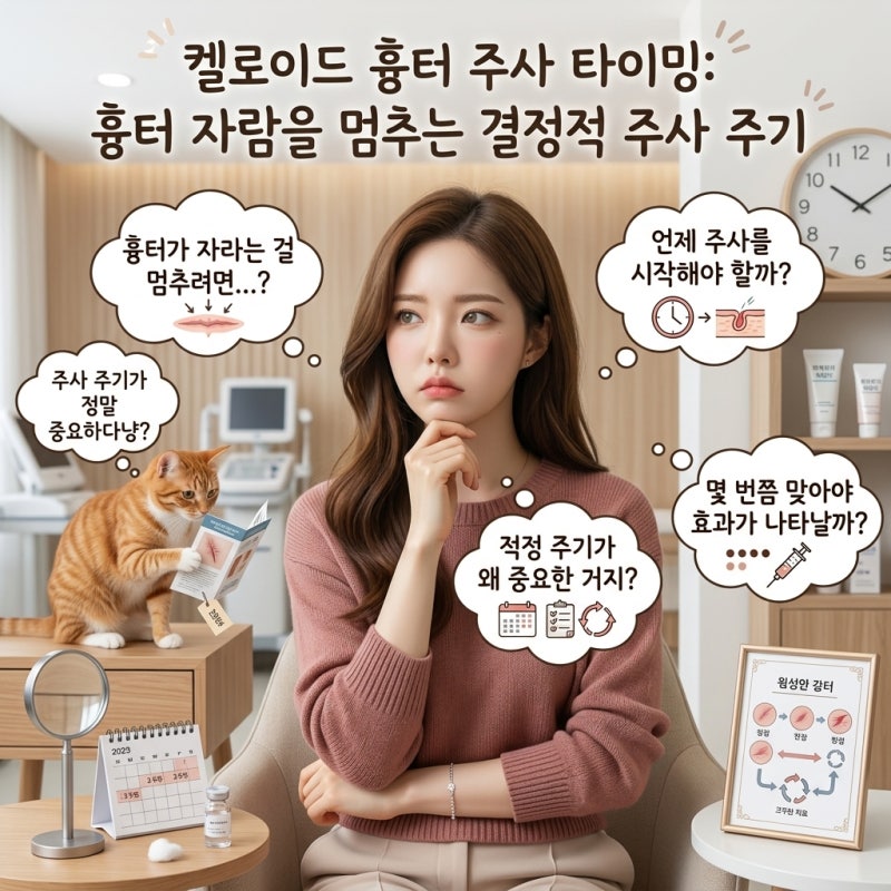 켈로이드 흉터 주사 시기, 흉터가 커지는 것을 멈추게 하는 결정적인 주사 주기