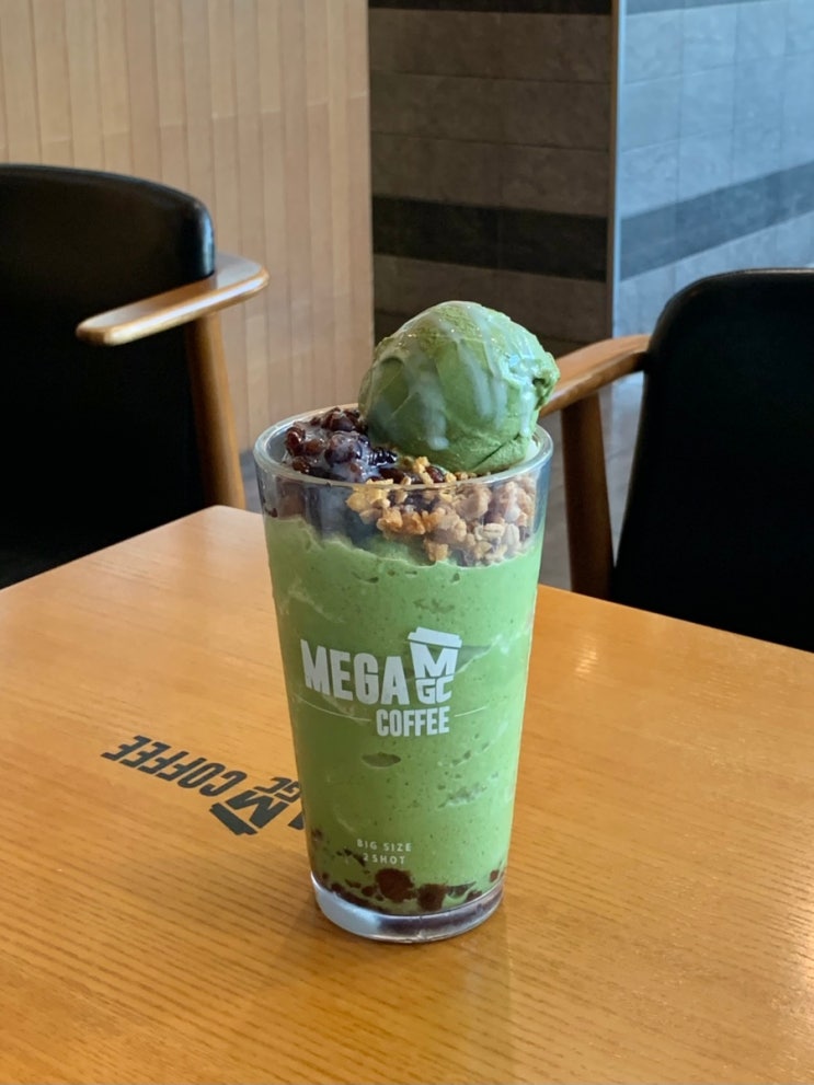  메가커피 신메뉴 말차 젤라또 컵빙수 후기, 여름 디저트 추천