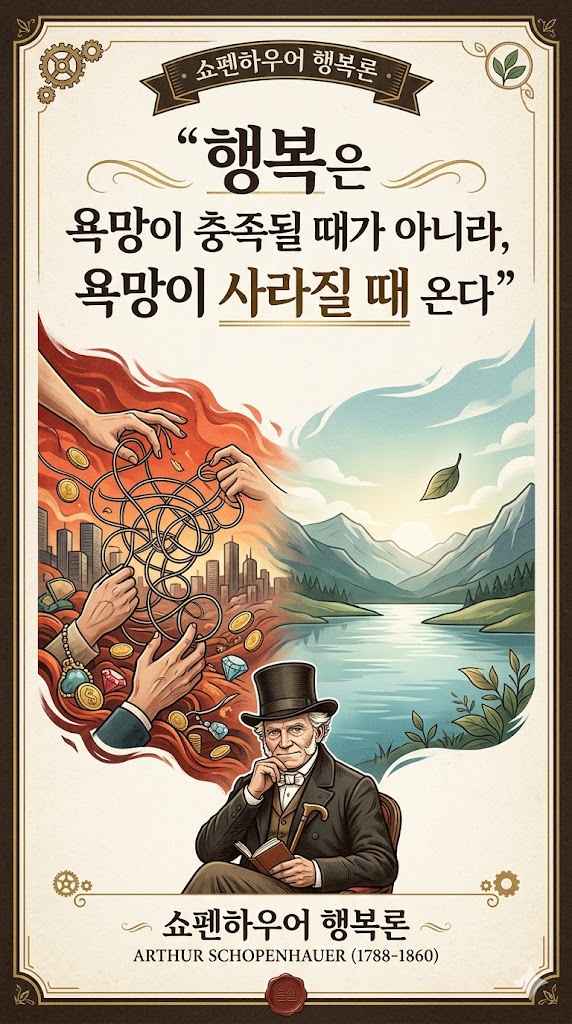  행복은 욕망이 충족될 때가 아니라, 욕망이 사라질 때 온다 |쇼펜하우어 행복론 (명언 9탄)