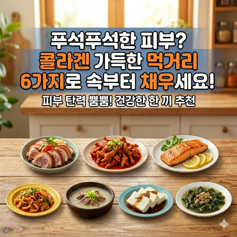 콜라겐 풍부 먹거리 6가지 효과 돼지껍데기 효능 완벽정리!