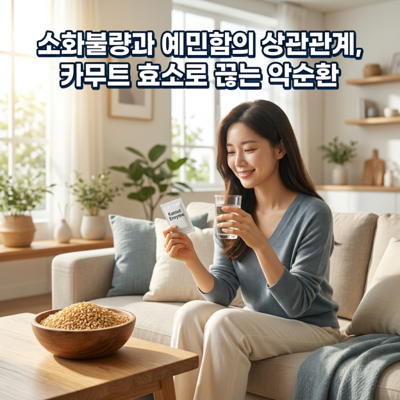 소화 불량과 예민함의 상관관계, 카무트효소로 끊어내는 악순환