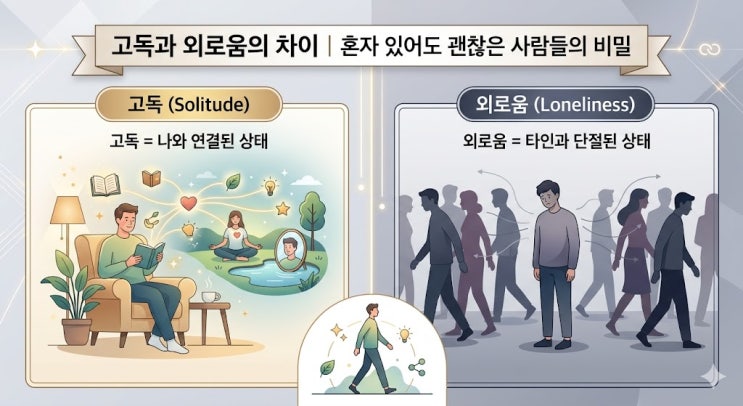  고독과 외로움의 차이｜혼자 있어도 괜찮은 사람들의 비밀