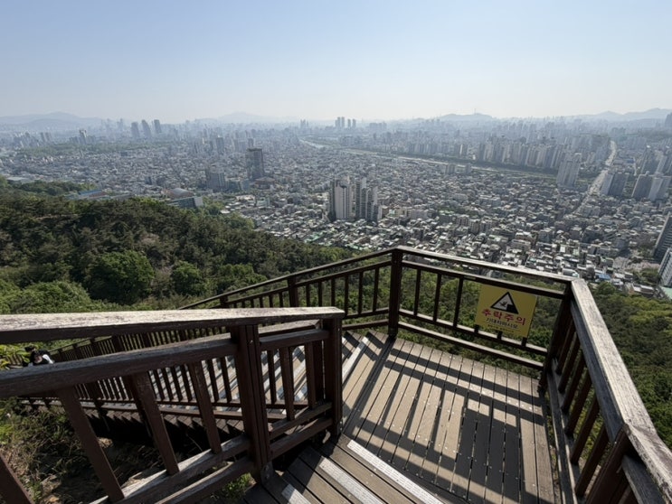  5월 용마산 초보자 등산 후기 : 용마산역 코스, 내려오는 길 주의