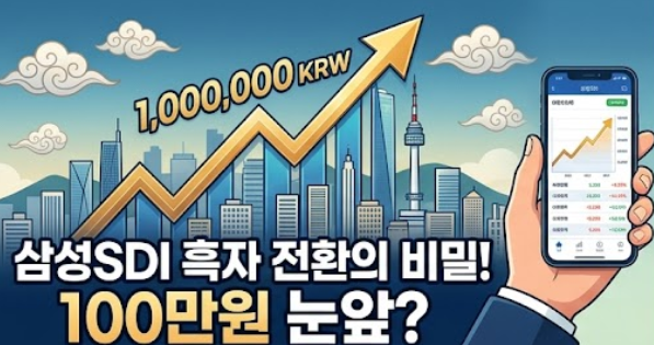  삼성SDI 이차전지 흑자 전환의 비밀! 목표가 100만원이 정말 눈앞에?