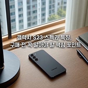 갤럭시 S23 스펙과 특징, 구매 전 꼭 알아야 할 핵심 포인트