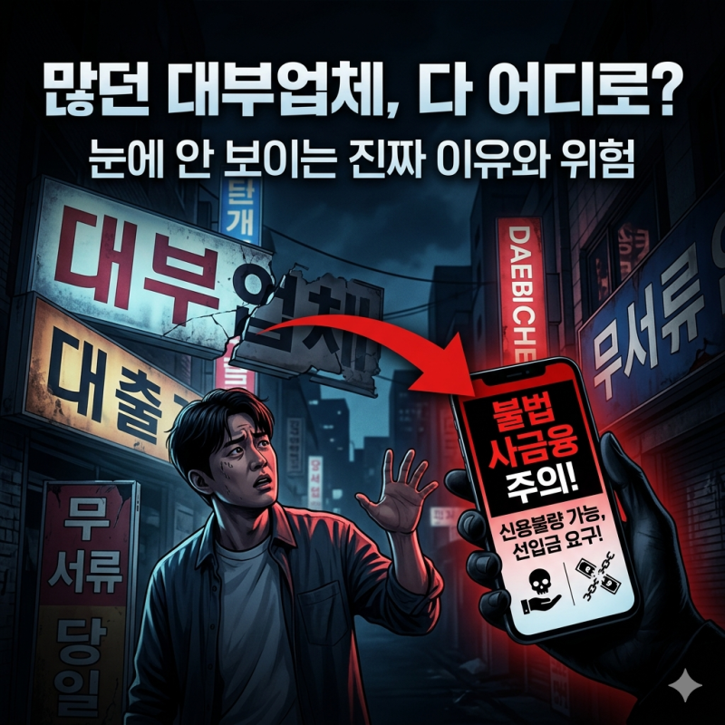대부업체, 왜 안 보일까?
