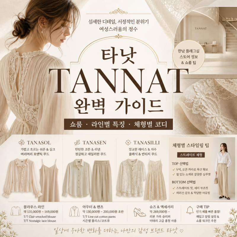 타낫 쇼룸 위치 정보와 타낫 블라우스 추천 및 타나솔 타나센 타나실리 특징