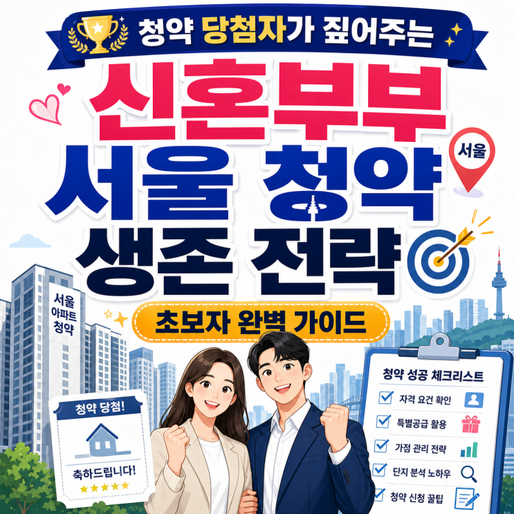  [아파트 청약가점 계산기] 더샵신길센트럴시티 당첨자가 짚어주는 신혼부부 서울 청약 생존 전략 (초보자 완벽 가이드)