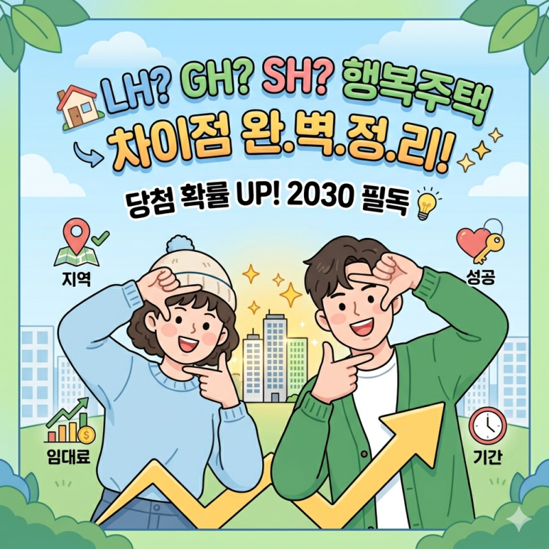 든든전세? 천원주택? LH GH SH 행복주택 차이점 총정리!