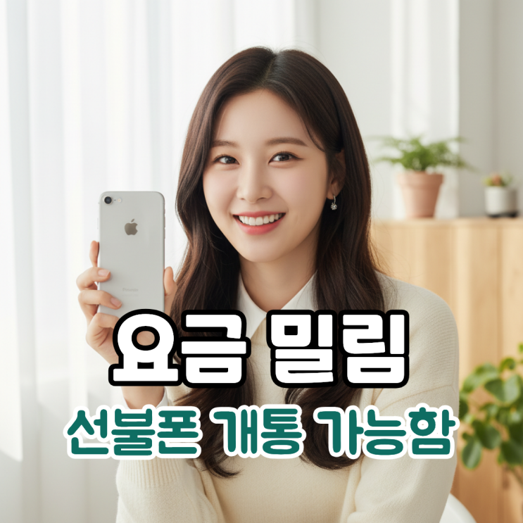  요금 밀림 상황에서 선불폰 개통 가능한 구조