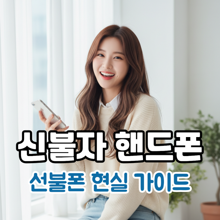  신불자 핸드폰 개통 선불폰 현실 가이드