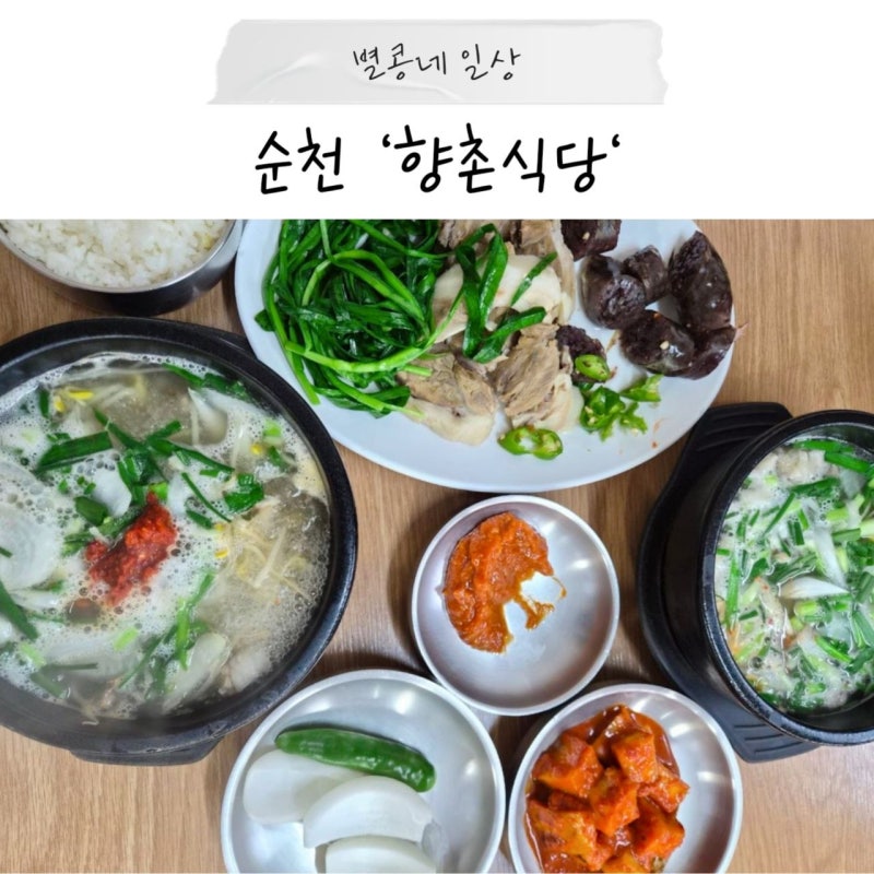 순천 웃장시장 국밥골목 현지인 추천 n번째 재방문중 돼지국밥 수육 맛집, 향촌식당
