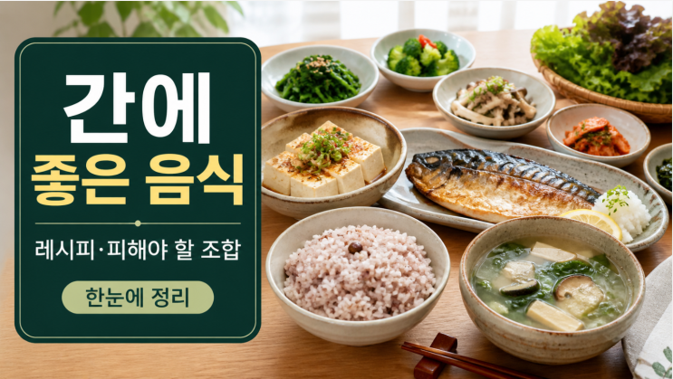  간에 좋은 음식 및 레시피, 피해야 할 조합까지