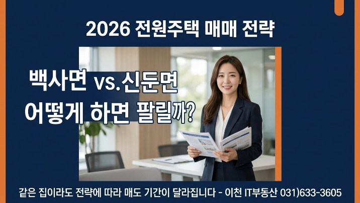  [2026년] 이천시 백사면·신둔면 전원주택 매도 전략 — 빠르게 파는 5가지 방법