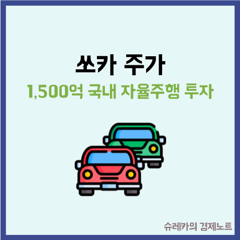  쏘카 주가 1500억 국내 자율주행 최대 규모 투자 했다고?