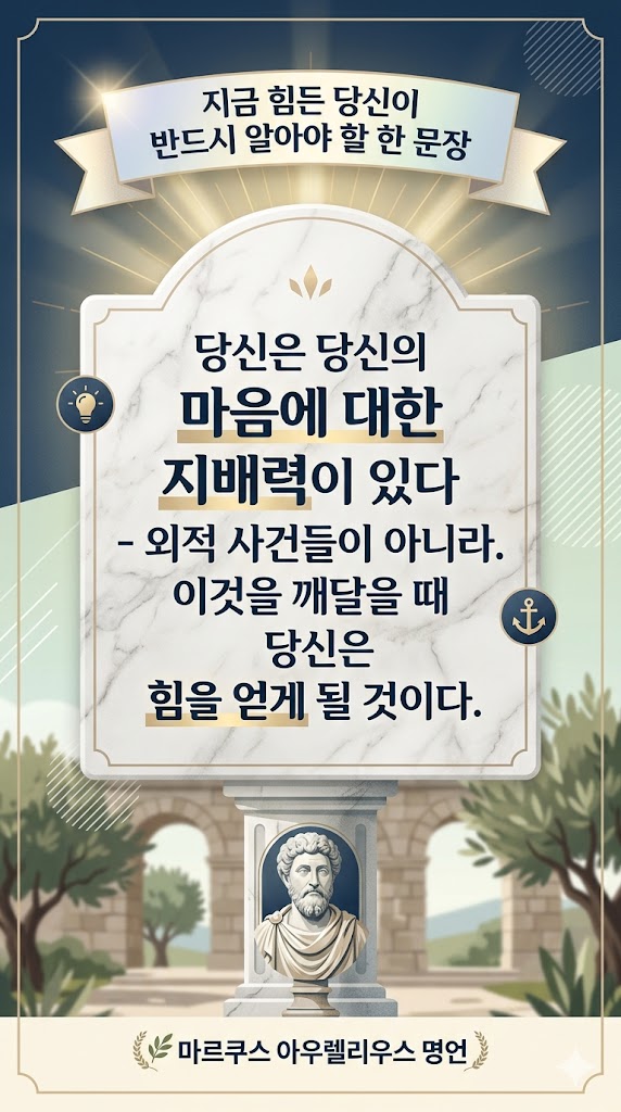  지금 힘든 당신이 반드시 알아야 할 한 문장 | 마르쿠스 아우렐리우스 명언 (명언 11탄)