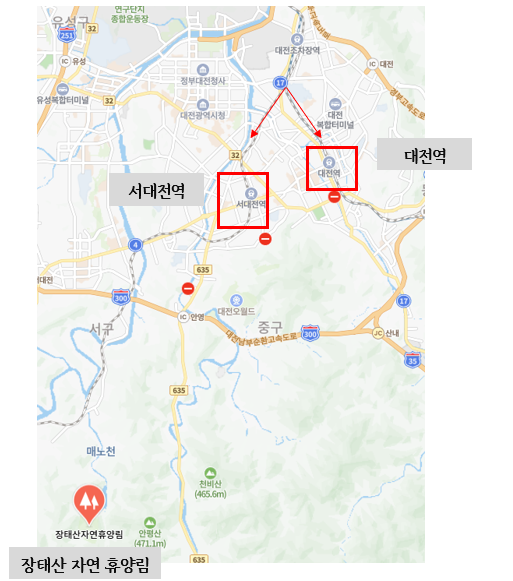 [여행코스] 대전 자가용 없는 뚜벅이 기차 여행기, 서대전역→장태산 자연휴양림→성심당→....