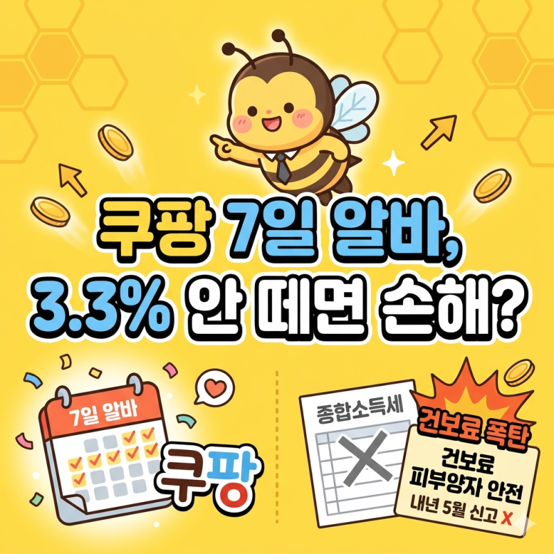 쿠팡 알바 고용보험만 떼는데 종합소득세 환급 가능할까?