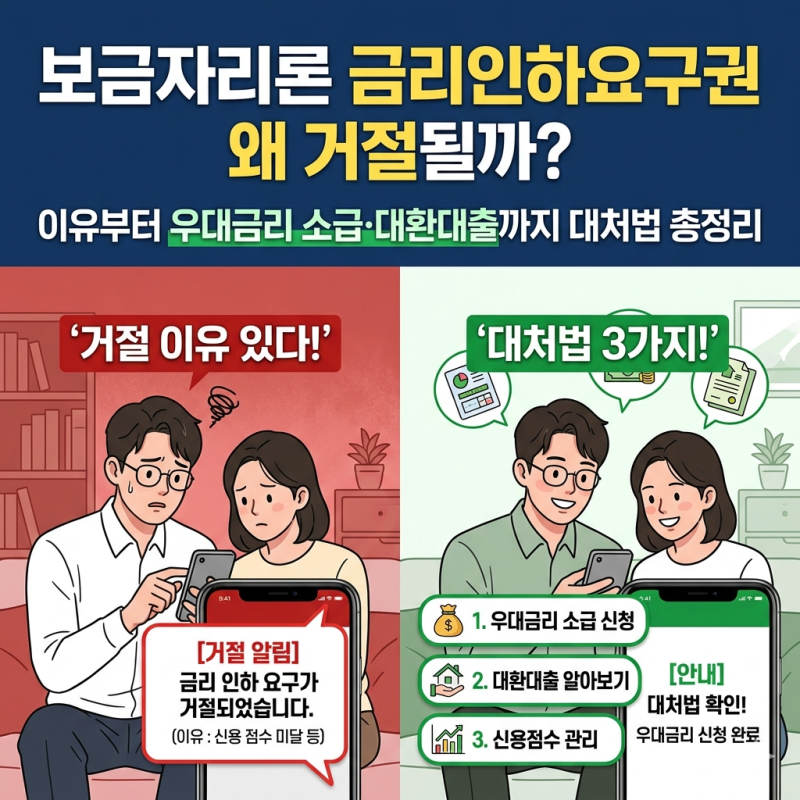 보금자리론 금리인하요구권 거절됐다고요? 이유와 현실적인 대처법 총정리!